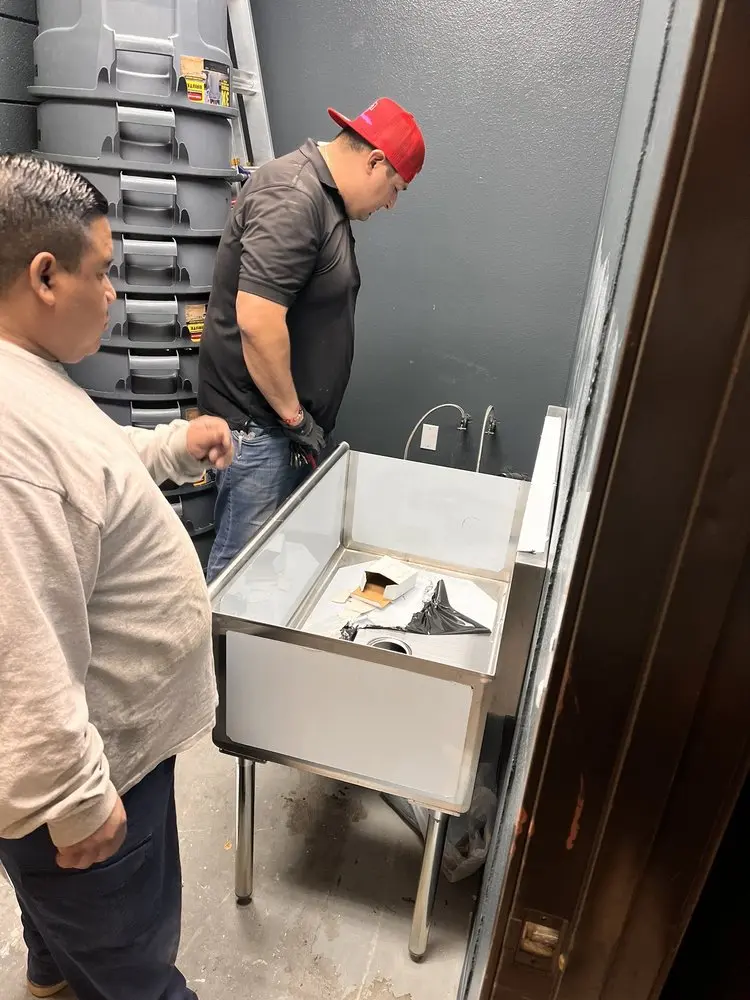 Commercial plumbing and sink installation in Fairfax